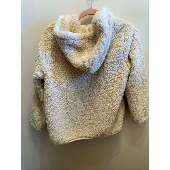 Volcom Cream and Rose Gold Zip Up Lil Phuz Girls Hooded Sweater Size XL New - Picture 4 of 4